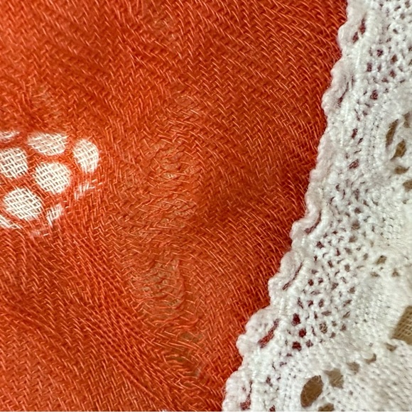 Vintage Calvin Klein Orange and White Floral Mini Skirt - Picture 8 of 8